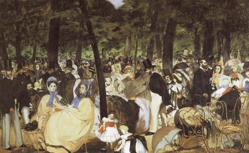 Edouard Manet Music at the Tuileries oil painting image